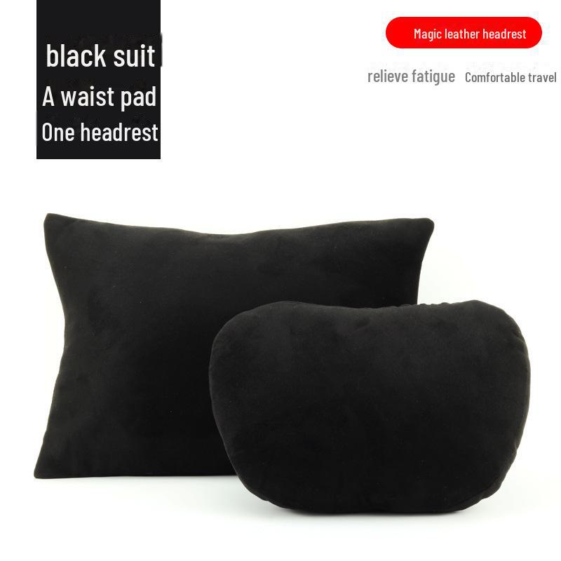 Car Suede Neck and Waist Pillow Set