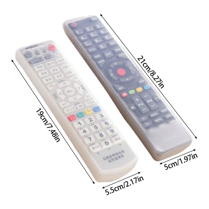 Transparents Silicones Dustproof Remote Control Cover for Home TV and Air Conditioner Protections Against Water and Statics