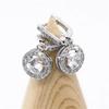 Huitan  Drop Earring With Brilliant Round Cutting Cubic Zirconia Fashion Jewelry Engagement Wedding Earrings For Women