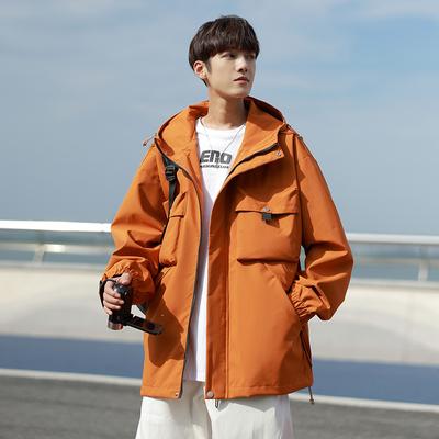 Autumn Hooded Jacket Trendy Outdoor Hiking Suit Loose Sports Jacket Couple Top Windproof