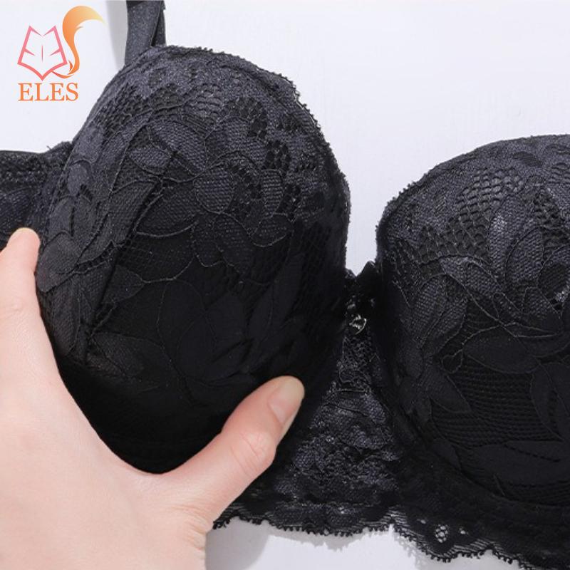 Lace Bra for Women Big Cup Sexy Floral Underwire Underwear Ladies Push Up Thin Bra Half Cup 3-42B Gather Brassiere