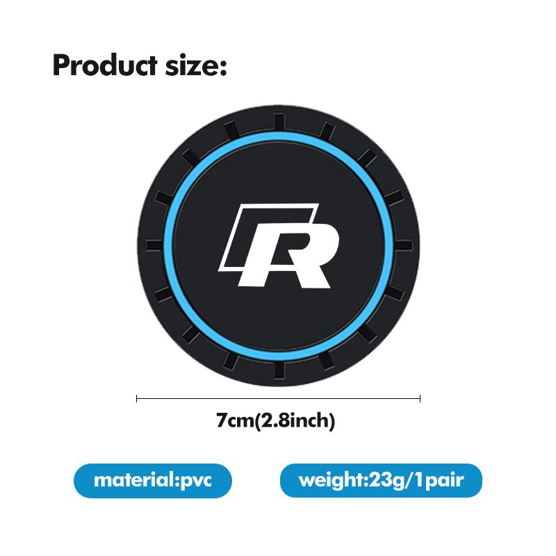 2026 Hot Sticker 2pcs Silica Gel Car Coaster Water Cup Holder Anti Slip Pad Mat For Volkswagen VW Tiguan CC Jetta Polo Golf 4 5
