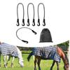 4 Pieces Horse Blanket Sheet Leg Straps,Adjustable,Sturdy with Storage Bag Supplies
