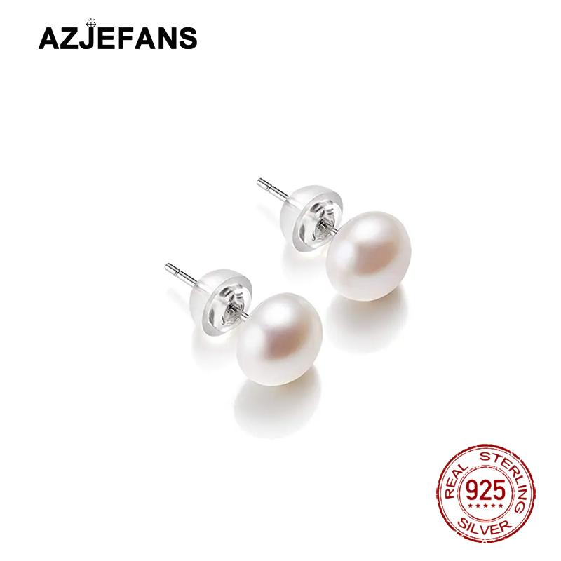 

Серьги из стерлингового серебра 925 пробы с жемчугом, изящные ювелирные изделия 7-8MM серебряный