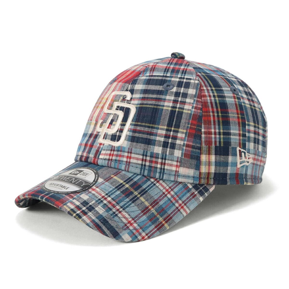 

New Era 9TWENTY MLB Patchwork SD Madras Check 920 PATCHWORK SADPAD NER36C5841 Cap, M/L, RED, 14388764,