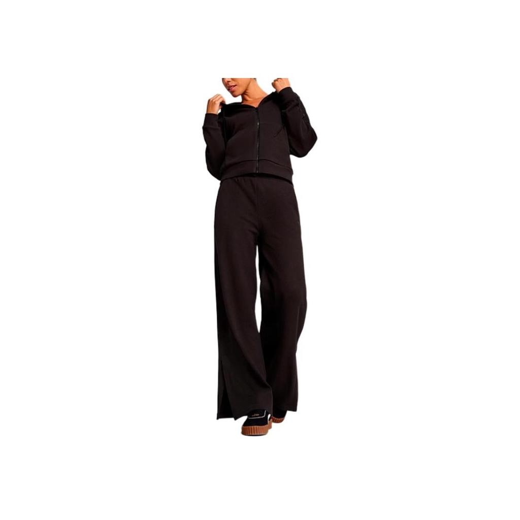 Puma Fashionable Breathable Comfortable Versatile Knitted Sports Pants Women Bottoms Black 687717-01