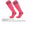 Knee High Soccer Socks for Men Women Stretchy Compression High Tube Socks Striped Athletic Socks for Football Baseball Softball