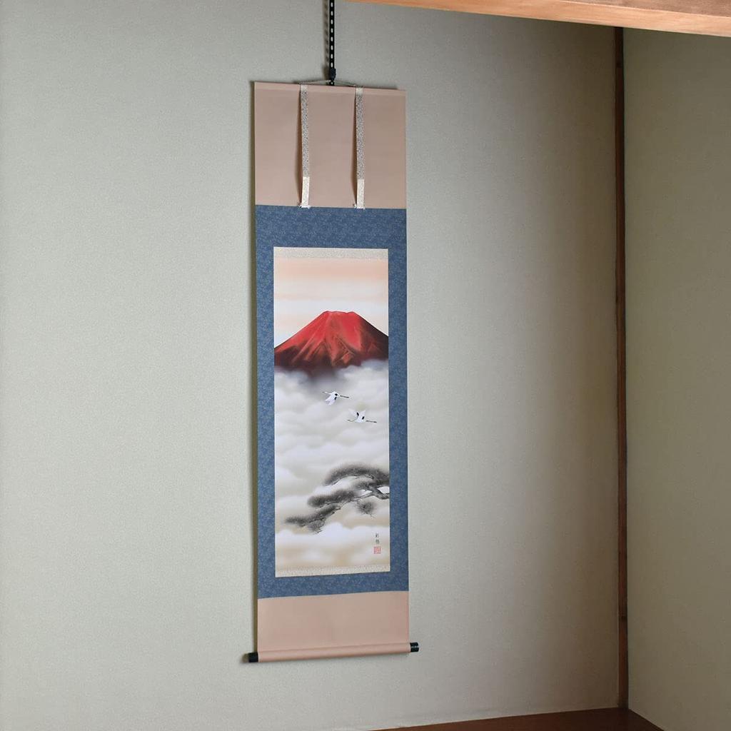 Sunny Town Gallery Hanging Landscape Red Fuji Twin Saiyu Width X Height 164cm Scroll, Year-round, Painting, Cranes, Udagawa, Shakusan, 44.5