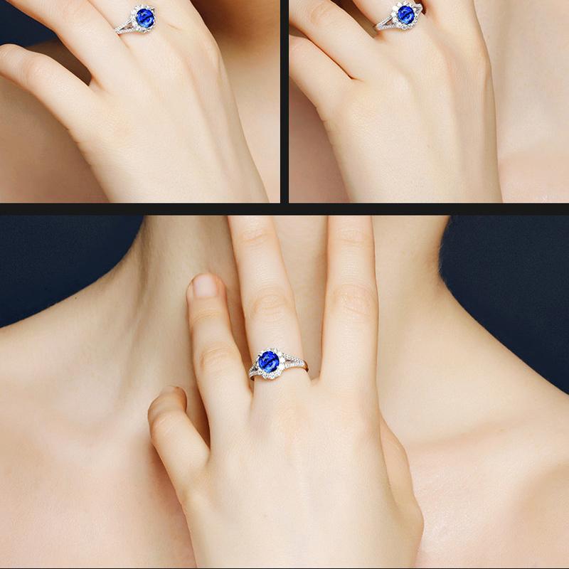 Sace Gems Inel clasic din zircon din aliaj de cupru Bijuterii pentru doamne Cadou de petrecere de promisiune de nuntă Deschis