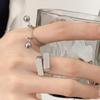 Trendy Geometric Cross Women's Adjustable Open Ring - Irregular, Cool, and Simple Hip Hop Style