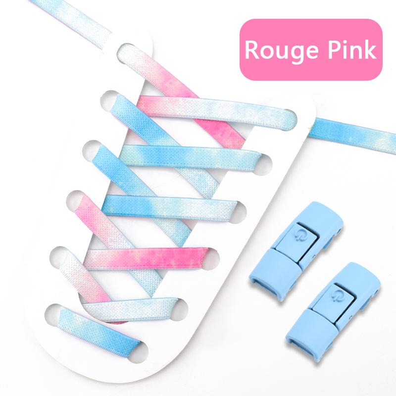 Press Lock Shoelaces No Tie Shoe Laces Without Ties Elastic Laces Sneaker Flat Rainbow Shoelace for Shoes Adults Kids