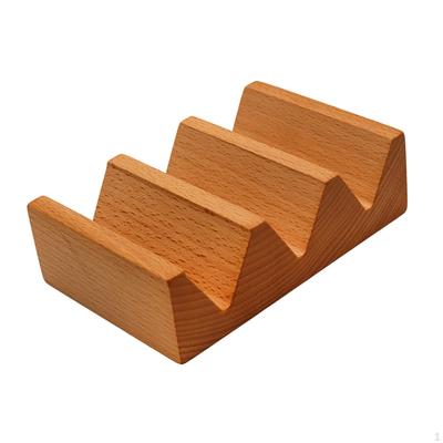 Présentoir à sushis en bois 3 compartiments Support en V Plateau de service pour rouleaux de printemps