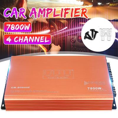 7800W 4-Kanal Auto Verstärker Lautsprecher Fahrzeug Verstärker Leistung Stereo Verstärker Auto Audio Leistungsverstärker Car Audio 352*218*53mm
