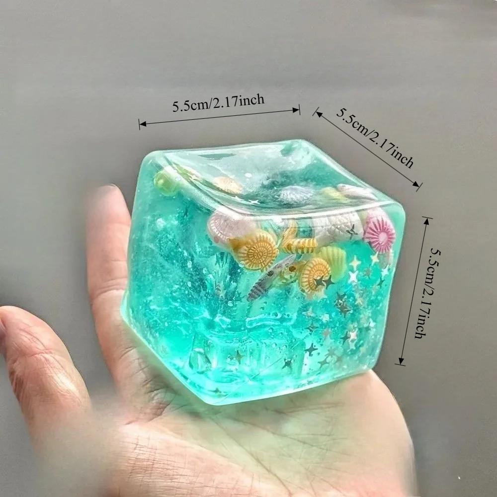 Squishy Oceaan IJsblokje Fidget Speelgoed Stressverlichtende Bal voor Volwassenen Kinderen Angst Langzaam Rijzend Sensorisch Speelgoed voor Autisme ADHD Ontspanning Cadeau