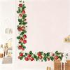Fresh Strawberry Flowers Rattan Living Room Kitchen Bedroom Self-adhesive Background Decoration Stickers