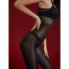 Lace Strapless Camisole Stockings Glossy Transparent Sexy Black Erotic Open Crotch Bodysuit Horse Oil Women Jumpsuits BW1Y