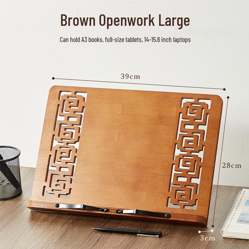 

Bamboo Bookshelf & Tablet Stand for Calligraphy and Reading