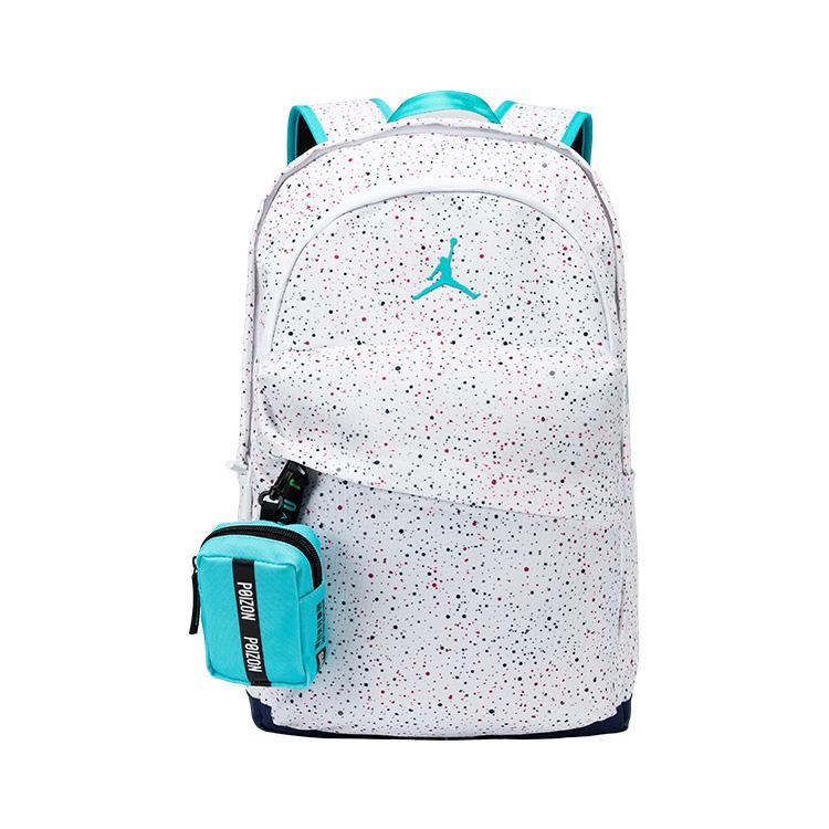 Jordan Starry Sky 26L Large Capacity Splash Print Trendy Polyester Backpack Unisex backpack Aurora-Blue JD2533215GS-003