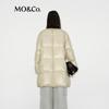 MO&Co. Women's 90% Goose Down Lapel Jacket with Warming Lining
