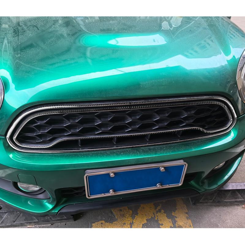 For BMW MINI F60 Cooper 2017- Car Accessories Door Protective Panel Front Grille Strips Console Display Frame Trim Sticker