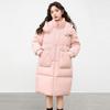 Winter Knie lang Daunenjacke mittel und lang neu mit Kapuze Taille verdickt Entendaunenjacke