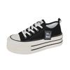 Platform Canvas Shoes 22 New Heightening Round Head Lace-up Low-top Student Sports