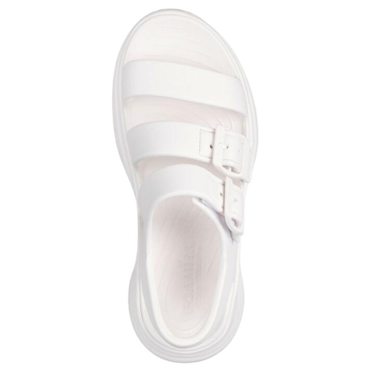 Skechers Sandalias de Playa Casuales Suaves Cómodas Foamies Tai - Get Real Sandalias para Mujer Blancas 111619-WHT