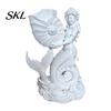 Decorative Shell Desktop Organizer 3D Printed Mermaid Conch Storage Ornament, Mini Hollow Tube Flowerpot, Creative for Home Office Decor European