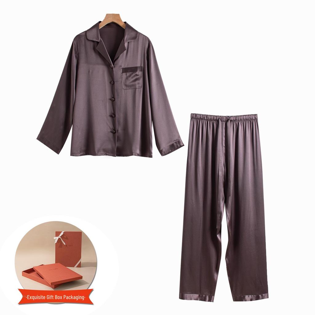 2025 Women's Silk Spaghetti Strap Robe & Nightgown - Elegant Bridal Homewear