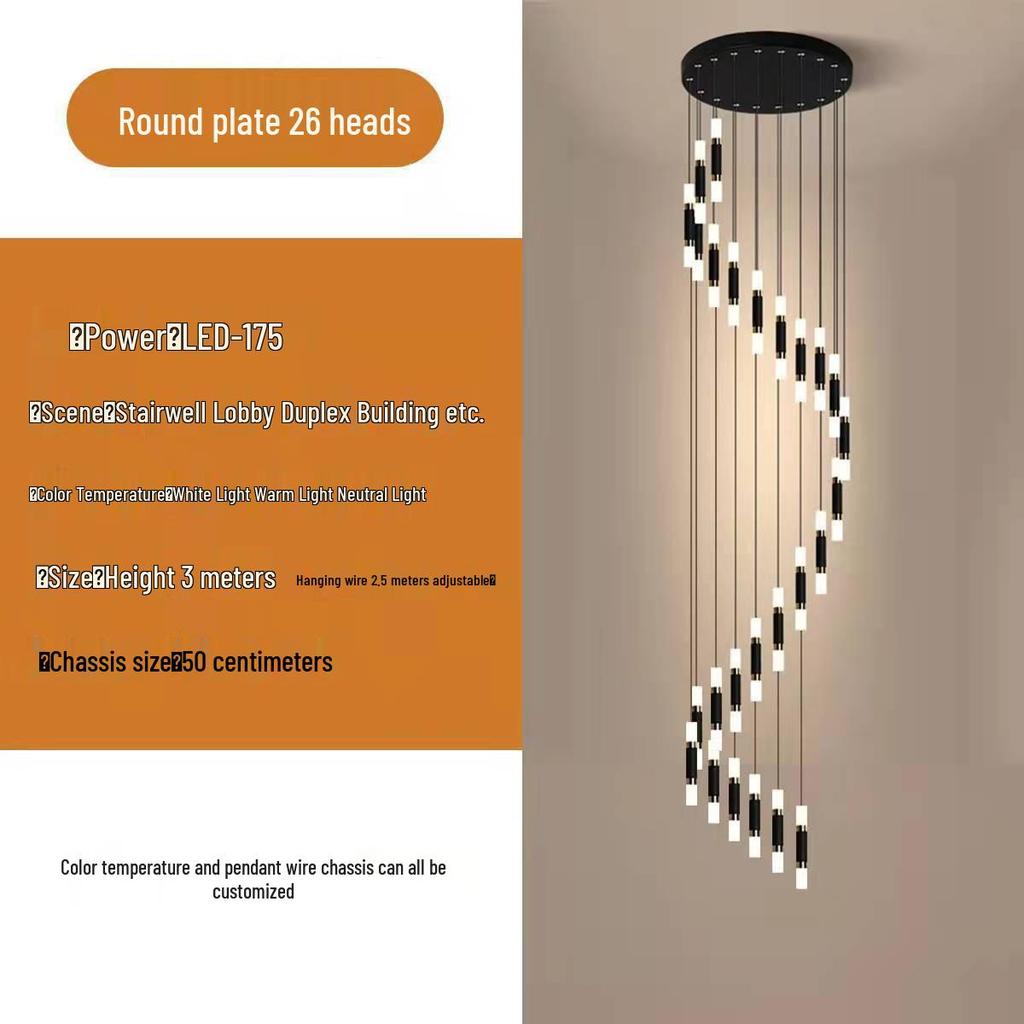 Modern Luxury Double-Head Pendant Light for Bedroom, Living Room, Staircase, and Restaurant