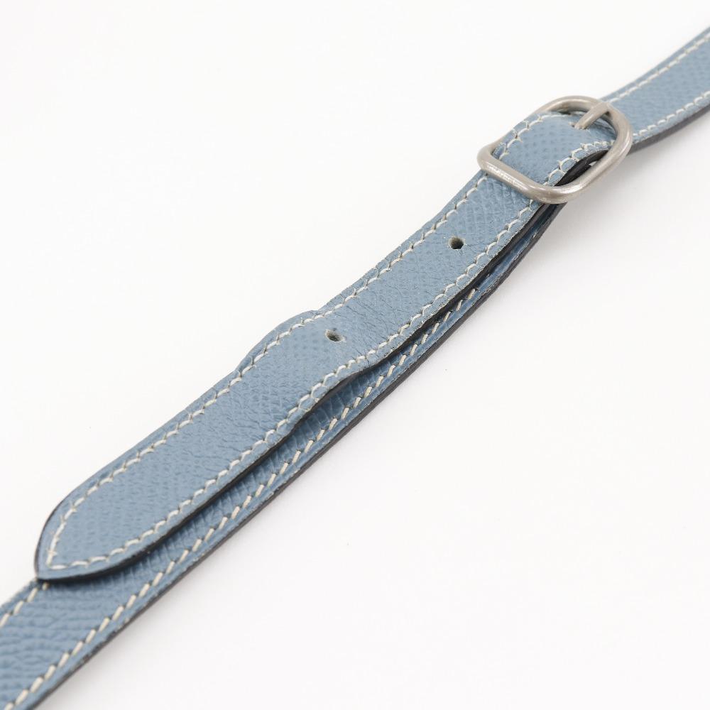 Hermes Amery Shoulder Bag Blue Gene Light Blue Courchevel Women Used