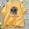 Jestem Tylko Dziewczyną Smutny Chomik Mem Koszulka Damska Męska Zabawne Głupie Koszulki Krótki Rękaw Unisex Moda Streetwear