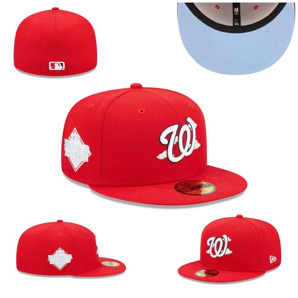 Washington Nationals Embroidered Baseball Cap with Sun Protection, Closed Back, Multiple Styles & Colors