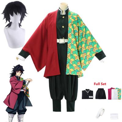 Anime Dämon Slayer Kimetsu Keine Yaiba Tomioka Giyuu Cosplay Kostüm Frauen und Männer Kimono Uniform Halloween Weihnachten Party Kleidung