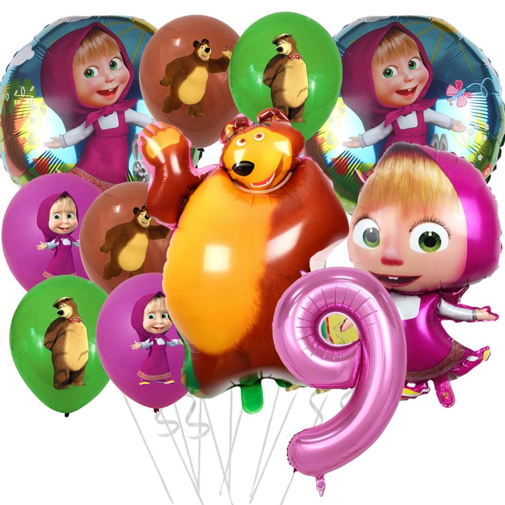 Mädchen und Bär Geburtstagsdekorationen Einweggeschirr Tischdecke Becher Teller Serviette Ballons Babyparty Kinder Partygeschenke