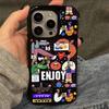 INS Fashion Cartoon Graffiti Jelly Phone Case For IPhone 16 15 Pro Max 14 13 12 11 15 Pro XR XS Max Shockproof Comic Soft Cover