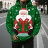 Men's Christmas Snowman 3D Print Hoodie, Festive Winter Design hooded, Long Sleeve Hooded Style, Seasonal Holiday Casual Wear