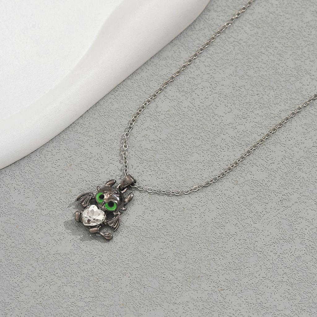 Hot-selling dark wind necklace personalized devil doll design zircon long necklace unisex item