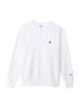 Champion Long Sleeve Crew Neck Sweatshirt with Size XL Men's One-Point Logo, C3-W001, White,