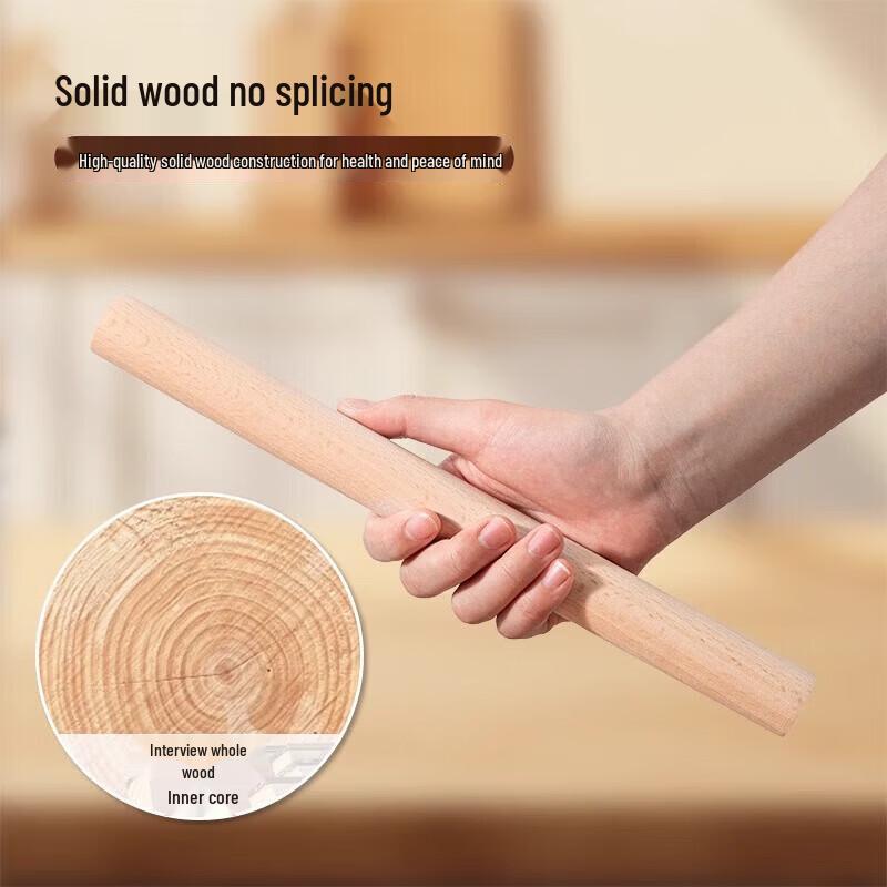 Fengmeijia Food-Grade Beech Wood Rolling Pin