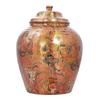 Printed Flower Design Copper Water Dispenser Pot Matka, Storage, Home Kitchen Garden, 6 LTR