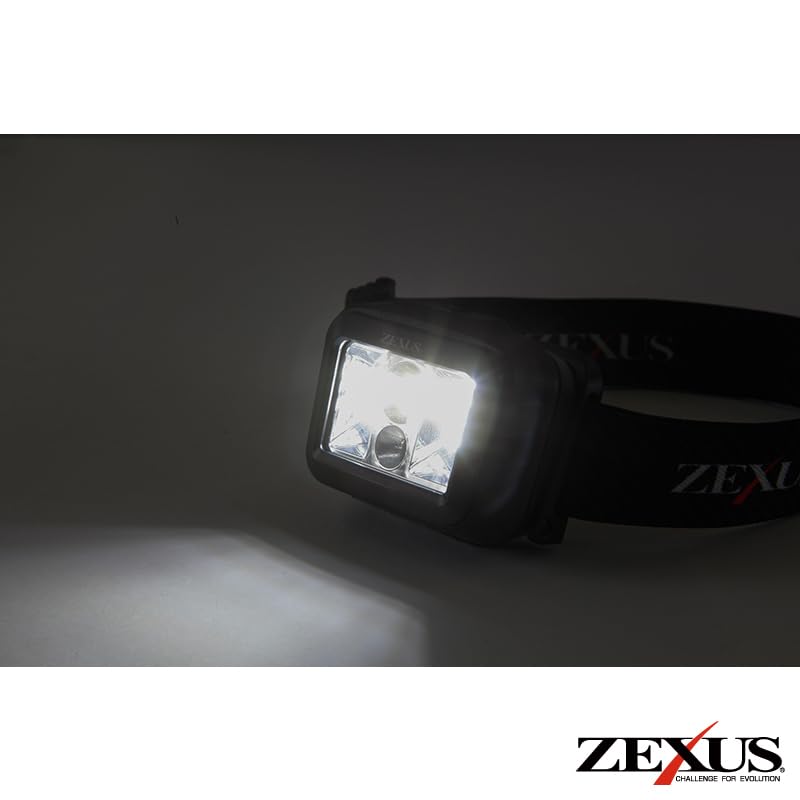 Fuji Lighting ZEXUS LED-Licht mit Akku 560 Haupt-LEDs Laufzeit bis zu 20 Stunden Wiederaufladbare Stirnlampe zum Angeln ZX-190 ZR-01 (Maximale Lumen, Zeit