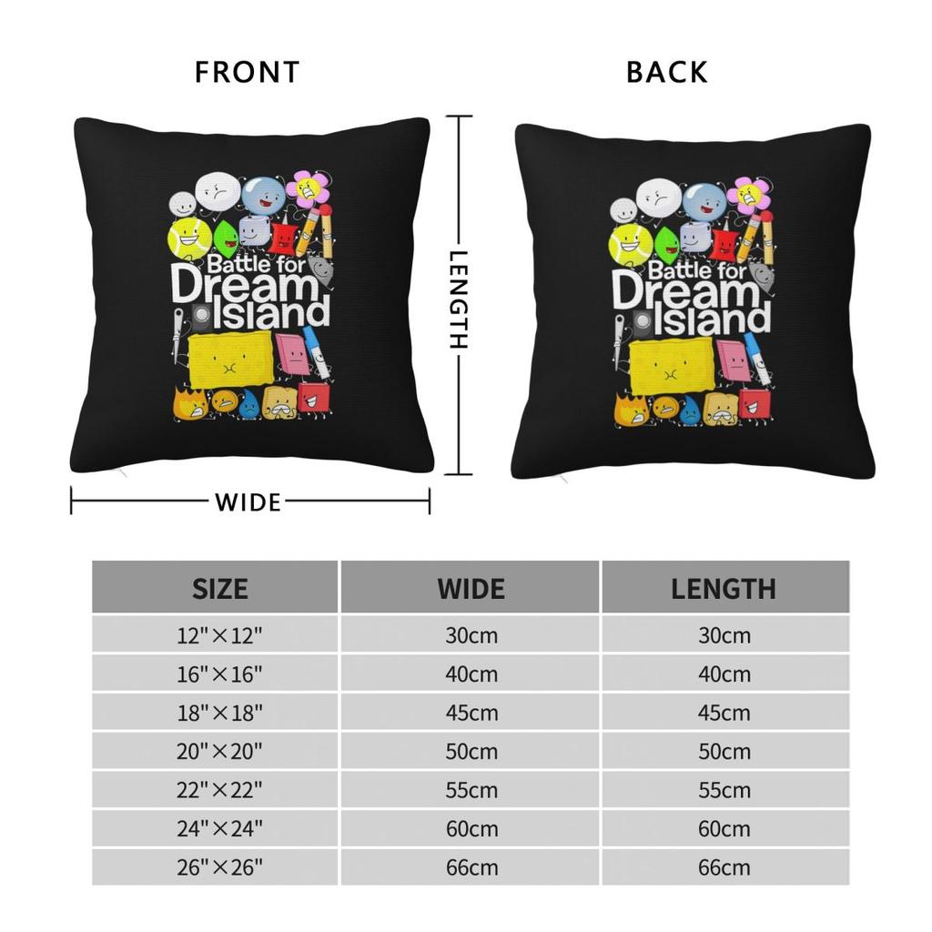 BFDI Poster Square Pillowcase Cushion Cover Pillow Case Throw Pillow Cover for Home Sofa Living Room