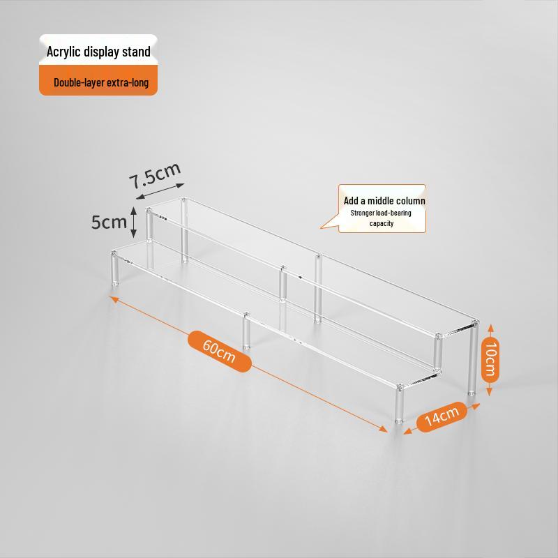 Acrylic Tiered Display Stand for Figurines and Blind Box Dolls - Transparent Home Organizer