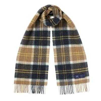 ABRAHAM MOON Merinowolle Schal 25cm - Woodhouse Denim Gelb