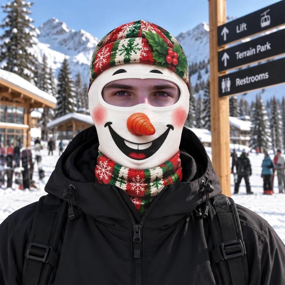 Windproof Funny Face Balaclava Ski Mask 3D Printed Balaclava Face Cover Ski Mask  Winter Outdoor