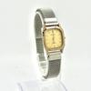 [USED] ORIENT Chandor J65527-20 Ladies Gold Rectangular Quartz Watch New Battery Japan Import