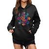 Women's Winter Christmas Printed Pullover Hooded Sweatshirt Fleece Long Sleeve Sweatshirt