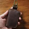 Genuine Leather Key Storage Bag Bluetooth Earphone Keychain  Automotive Smart Key Protective Case Housekeeper Zipper Keys Coin Purse