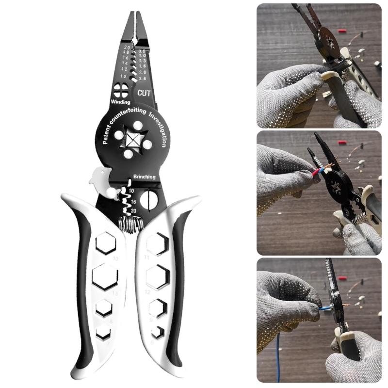 Multifunctional Wire Stripper Electrician Special Industrial Wire Splitters Stripping and Wire Cutting Pliers